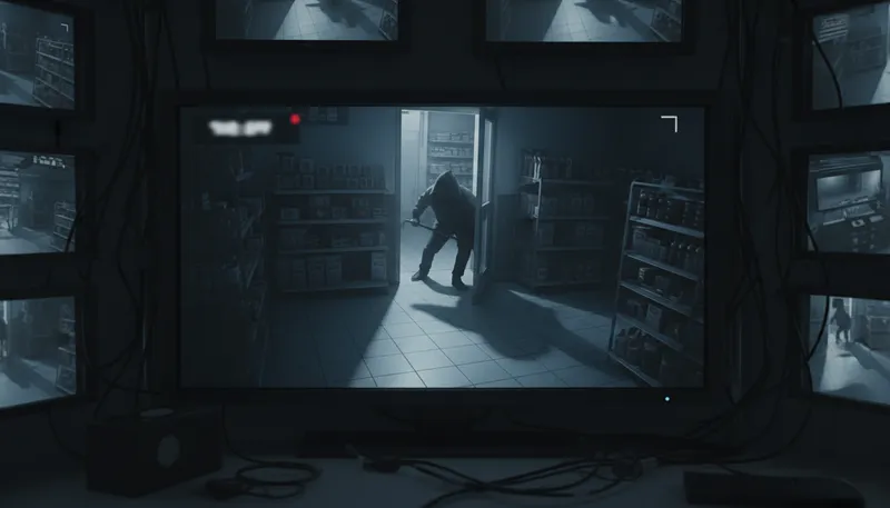 Illustration of cctv: closed-circuit television used for surveillance.