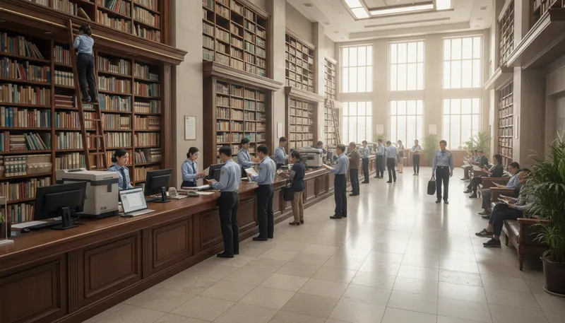 Illustration of bureau: a government department or office