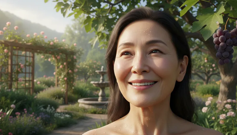 Illustration of asian don't raisin: A humorous saying about aging gracefully.
