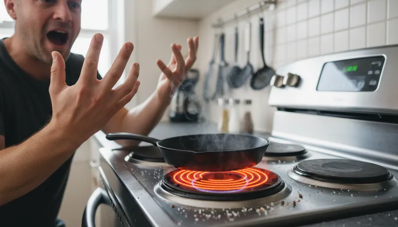 Illustration of burn: a sensation of heat or pain