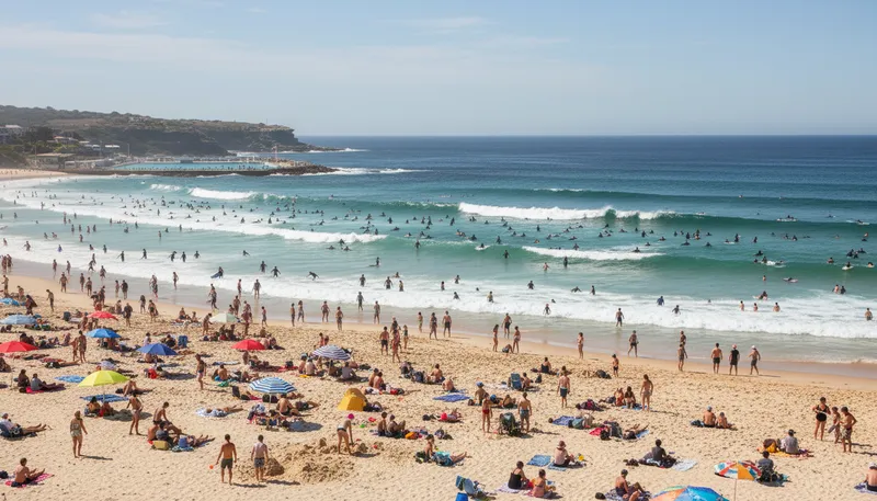 Illustration of bondi: A beach or place name in Australia.