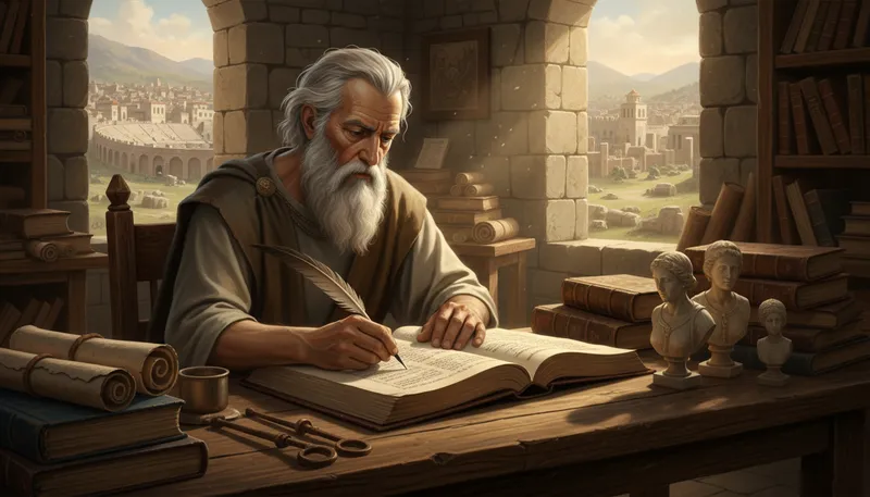 Illustration of eusebius: An early Christian historian from the 4th century.