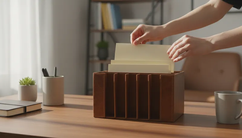Illustration of organiser: container for arranging items