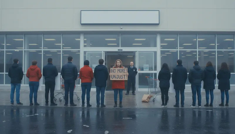 Illustration of boycott: To refuse to buy or support something.