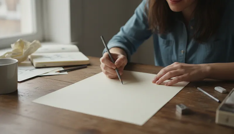 Illustration of start with a clean sheet of paper: Begin anew without prior influences.