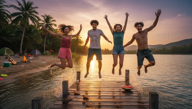 Illustration of escapades: Adventurous or mischievous activities.