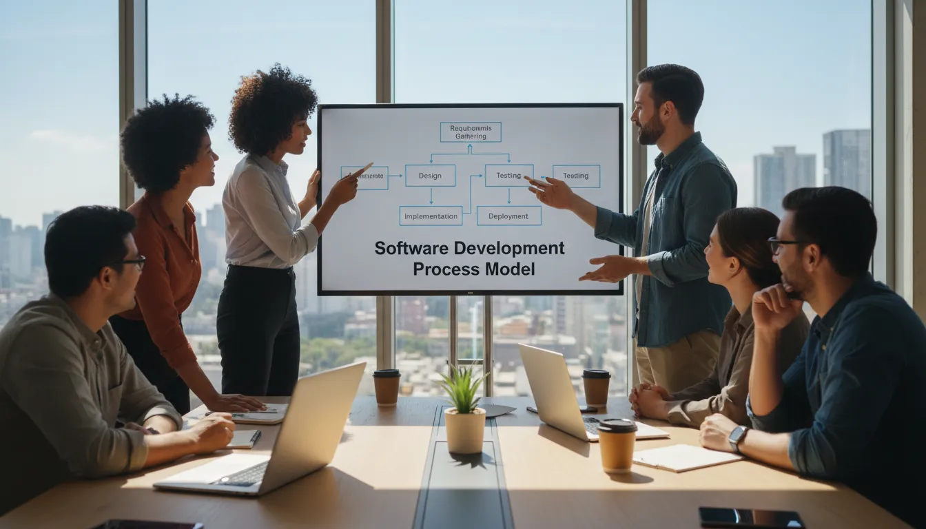 ภาพประกอบของ SDP: A software development process model.