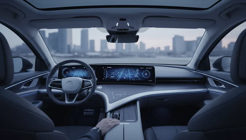 Illustration of fascia: dashboard panel in a vehicle