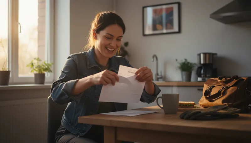 Illustration of paycheck: a check for salary or wages