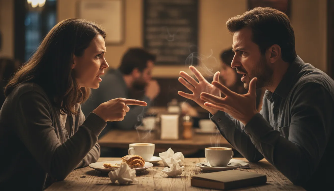 one word leads to another 的插图：a conversation gradually escalates into an argument