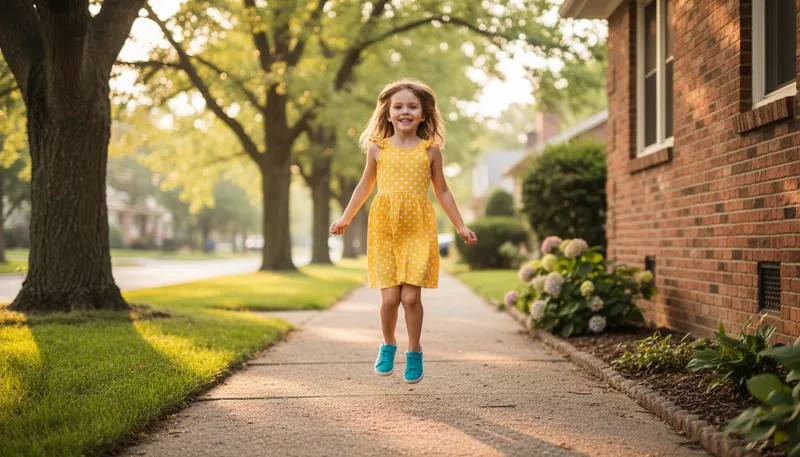 Illustration of girl: A young female child or person.