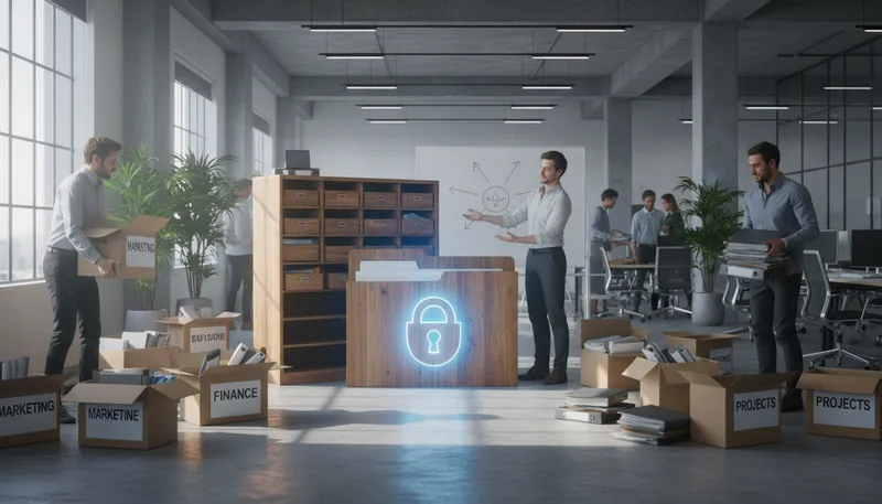 Illustration of centralize: to bring things together in one place