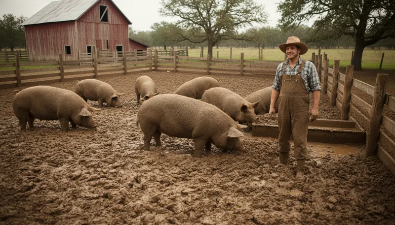 Illustration of swine: A pig or a pig-like animal.