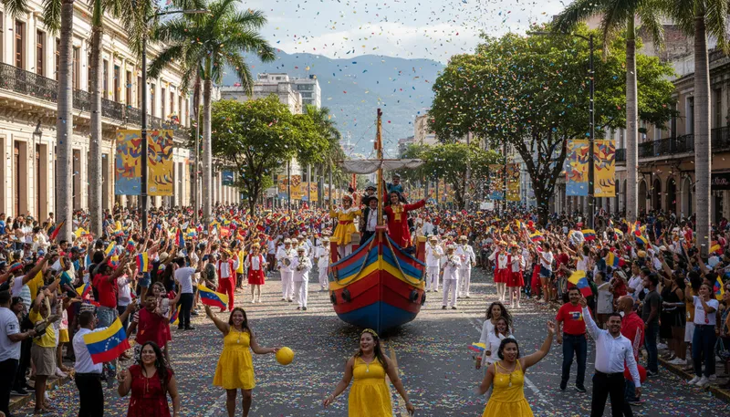 Illustration of venezuelans: People from Venezuela, a country in South America.