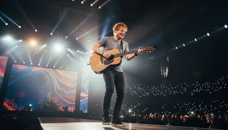 Illustration of sheeran: A surname associated with a famous musician.