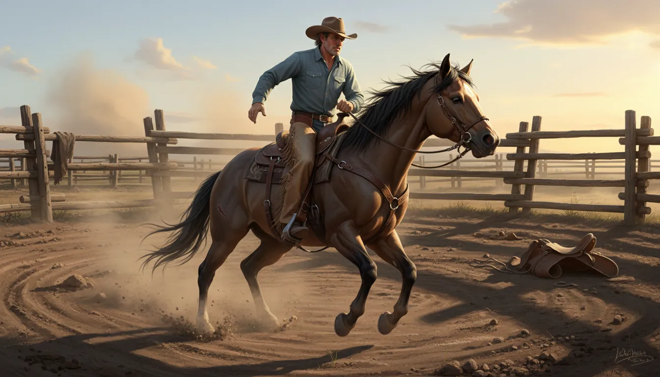 get back on the horse that bucked oneのイラスト：to try again after a setback