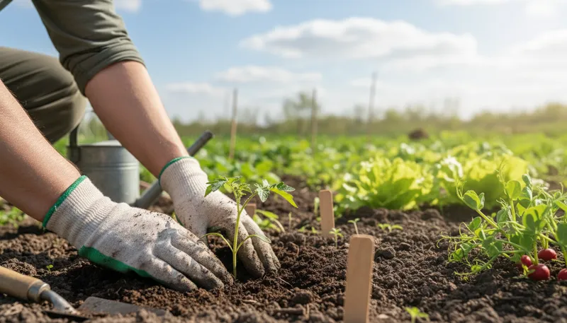 Illustration of cultivation: The process of growing plants or crops.