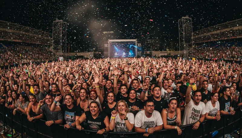 Illustration of boisterous: Noisy and energetic; full of life.
