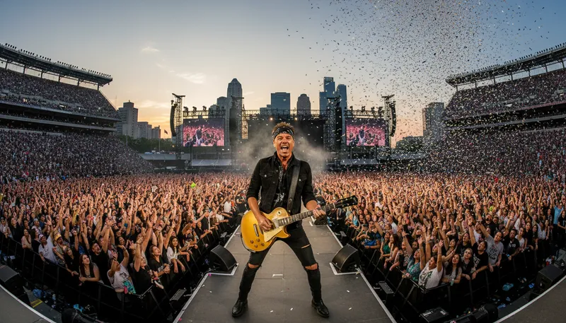 Illustration of springsteen: Famous American singer-songwriter known for rock music.