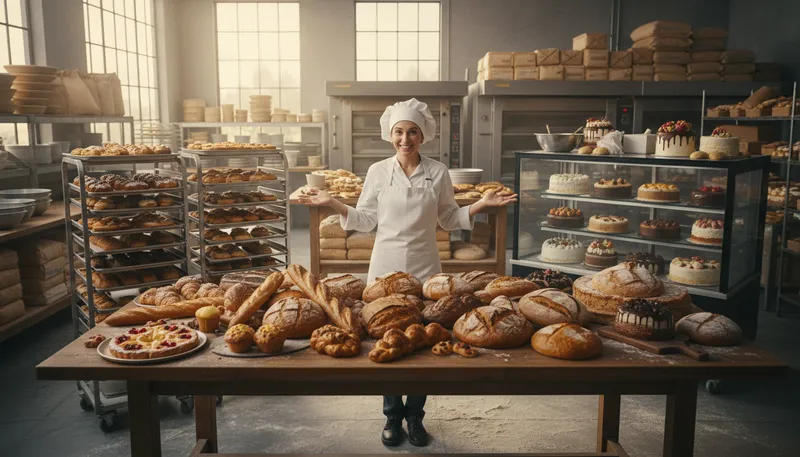 Illustration of have the whole bakery: have a lot of options or choices