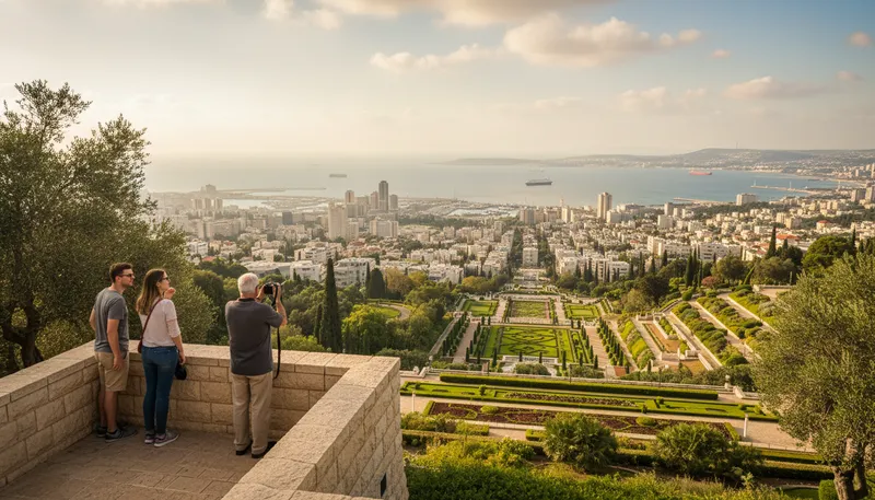 Illustration of haifa: A city in Israel near the Mediterranean Sea.