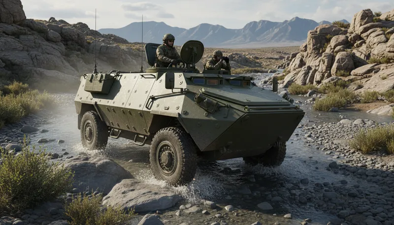 Illustration of armoured: Protected by a covering of armor.