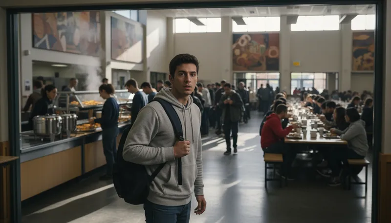 Illustration of freshman: A first-year student in high school or college.