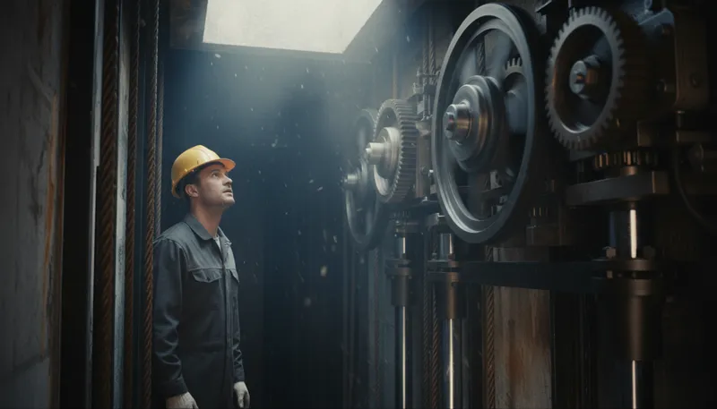 Illustration of shaft: A long, narrow part or passage.