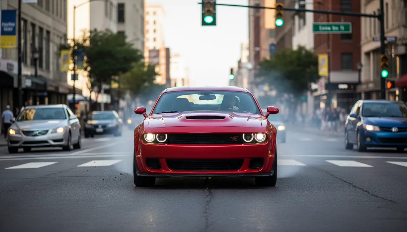 floor it 的插图：To accelerate a vehicle quickly.