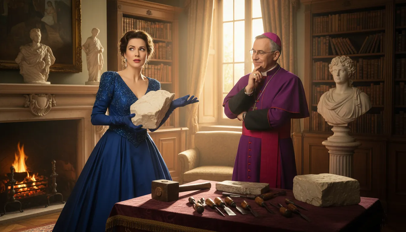 said the actress to the bishop 일러스트: A phrase used to imply innuendo or double meaning.