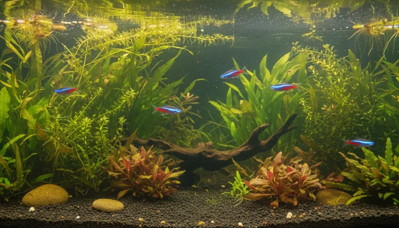 Illustration of tetra: A small freshwater fish often kept in aquariums.