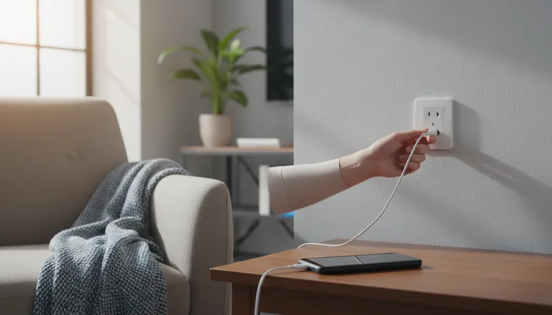 Illustration of plug into: to connect to something electronically