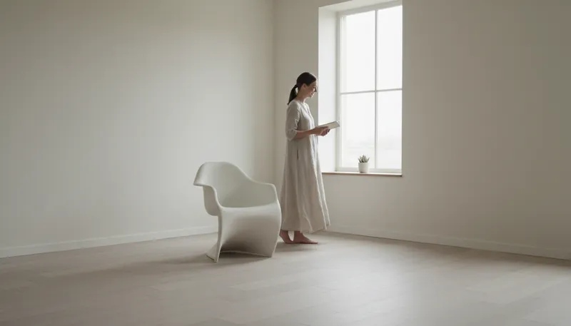 Illustration of minimalist: A person who prefers simplicity and minimalism.