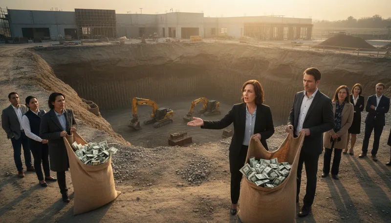 Illustration of deep pockets: having a lot of money or resources