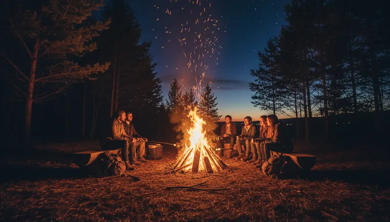 Illustration of ablaze: Burning fiercely or brightly.