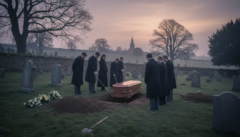 Illustration of burial: a ceremony for the dead