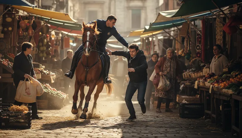 Illustration of ride down: pursue and capture someone