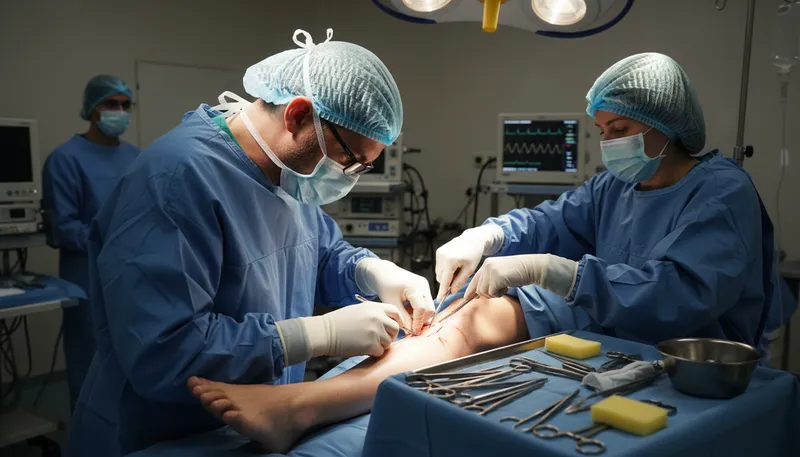Illustration of surgically: In a precise or exact manner.