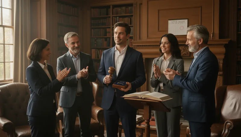 Illustration of induct: To formally introduce someone into a group.