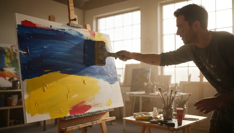 Illustration of broad strokes: General ideas without specific details.