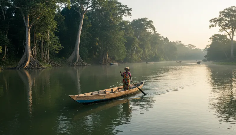 Illustration of volta: a river in West Africa.