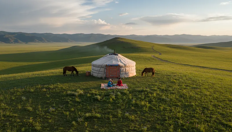 Illustration of mongolian: Relating to Mongolia or its people.