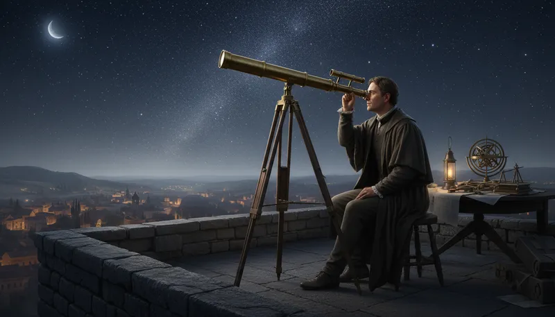 Illustration of kepler: An astronomer known for planetary laws.