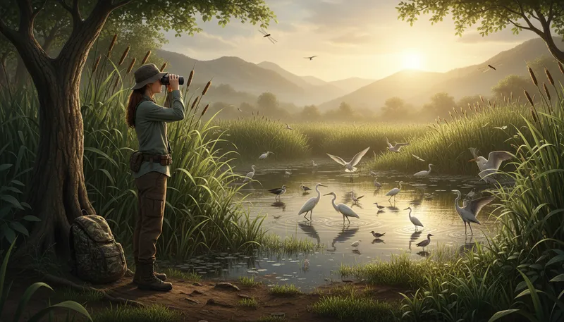 Illustration of ecologist: A scientist studying ecosystems and their interactions.
