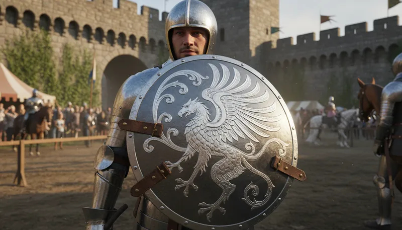 Illustration of argent: A heraldic term for the color silver.