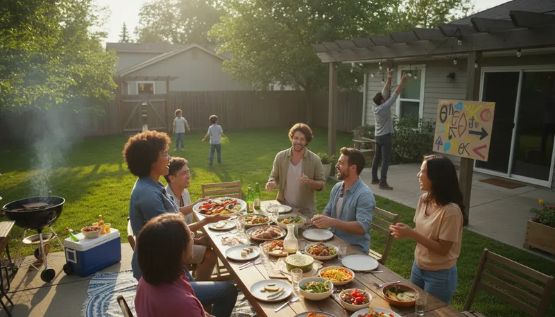 Illustration of get together: Meet or gather for a purpose.