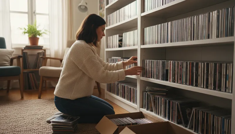 Illustration of cds: Compact discs used for storing music or data.