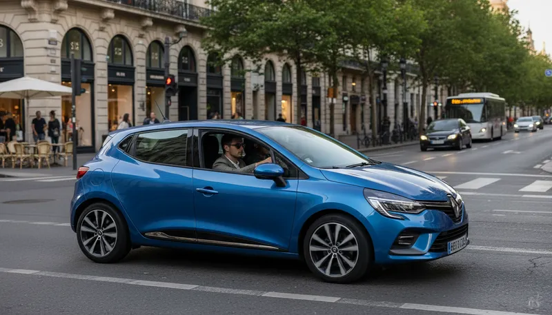 Illustration of clio: an automobile model by Renault