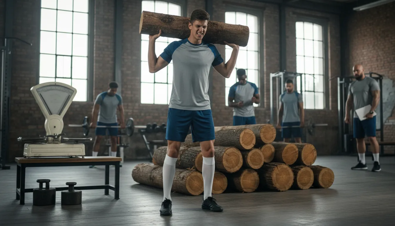 Illustration de put some timber on : to gain a noticeable amount of body weight