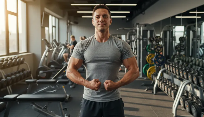 Illustration of flex: Showing off strength, skills, or achievements.
